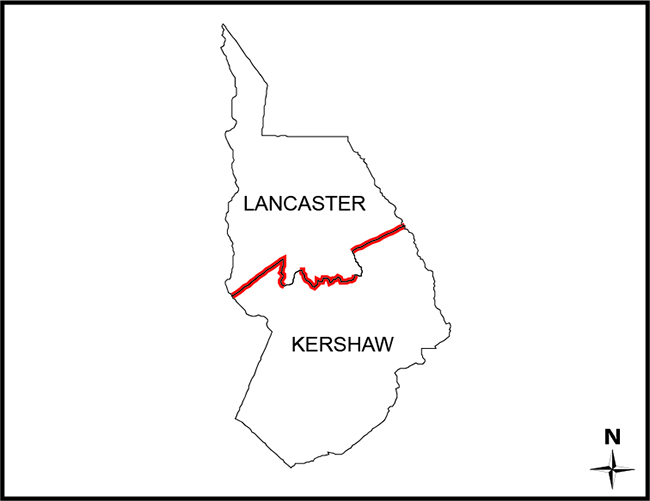 Kershaw Lancaster boudary line
