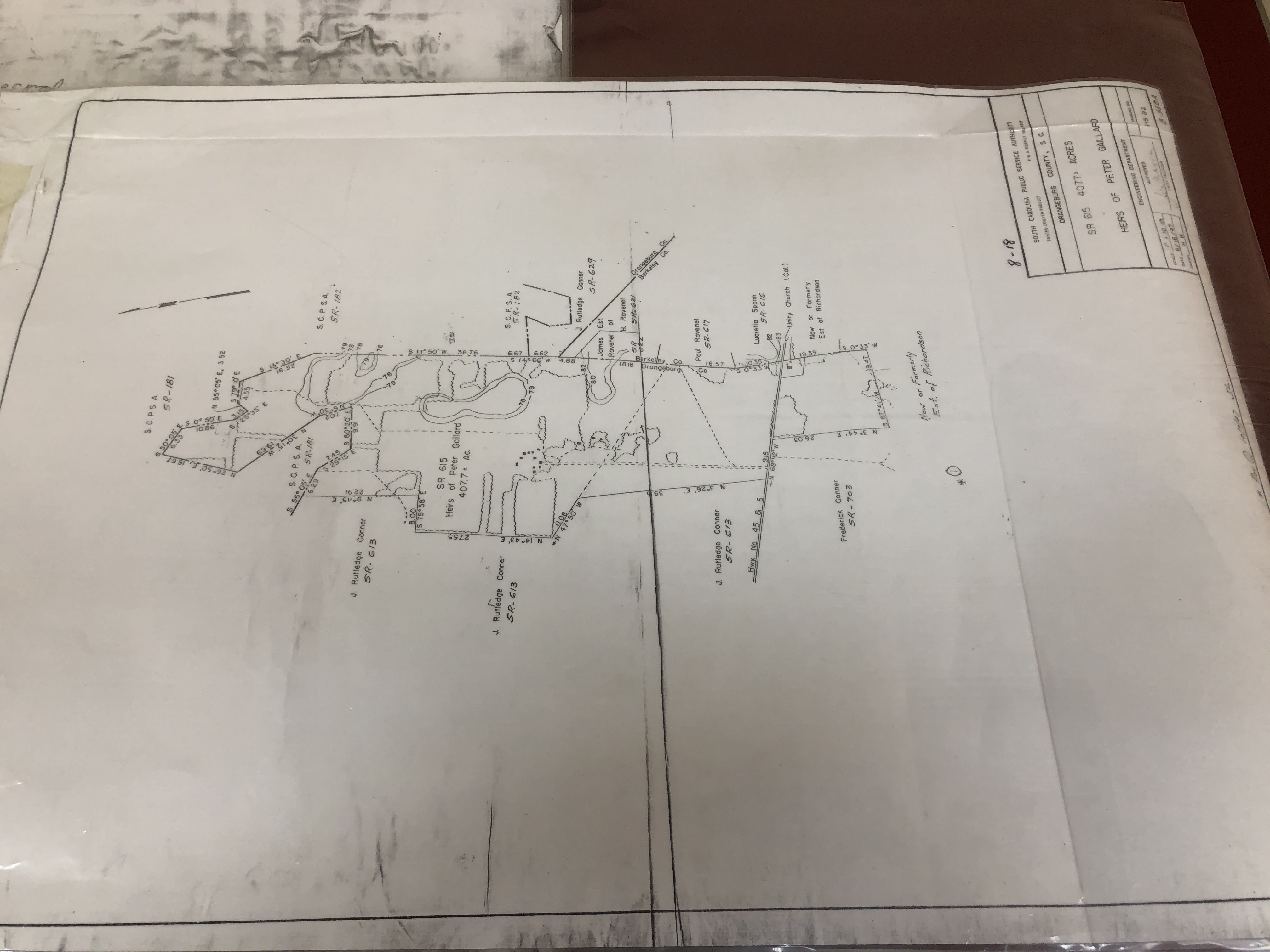 Orangeburg Plat Book ‘8’, page 18 