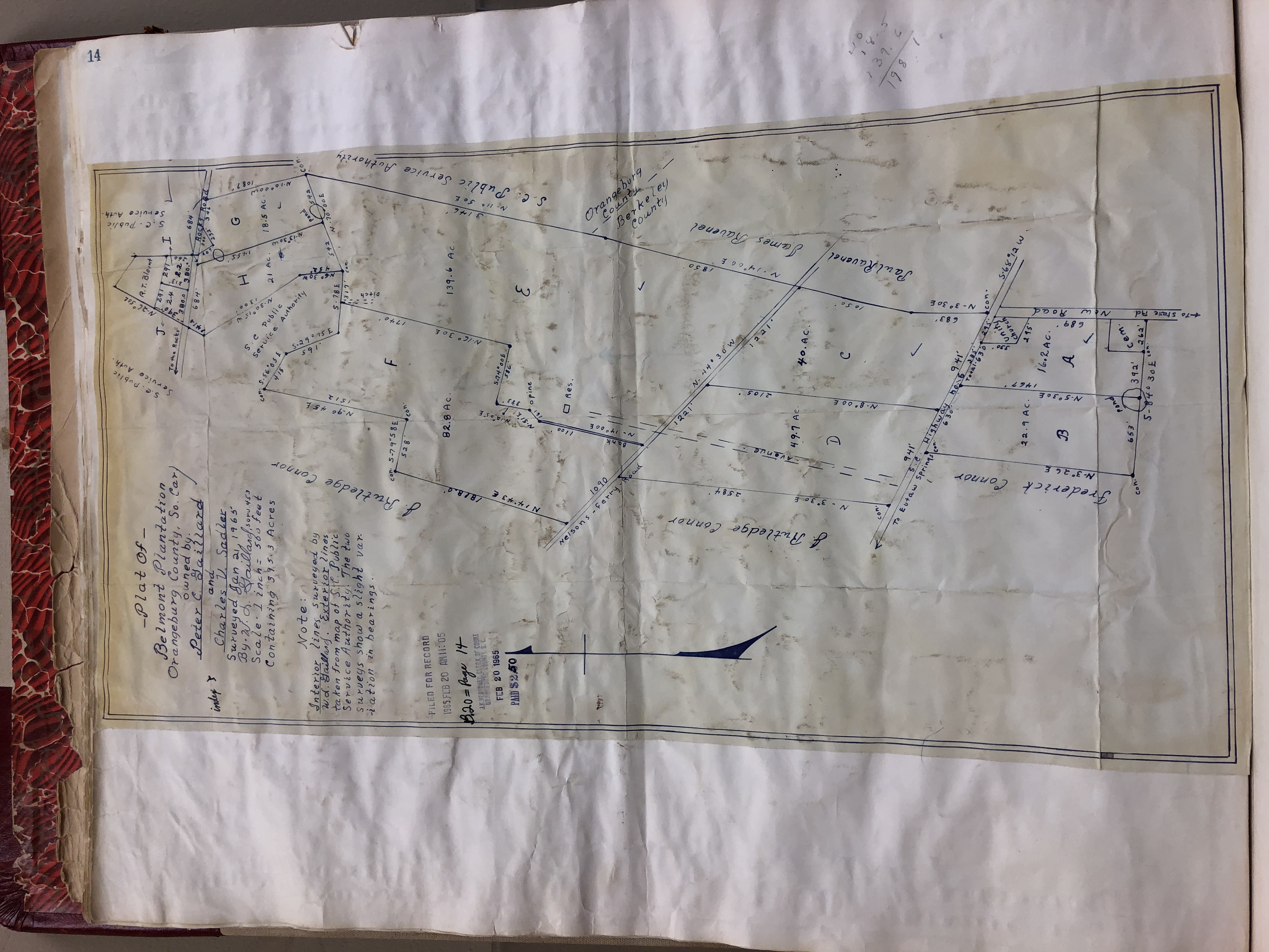 Orangeburg Plat Book ‘B20’, page 14