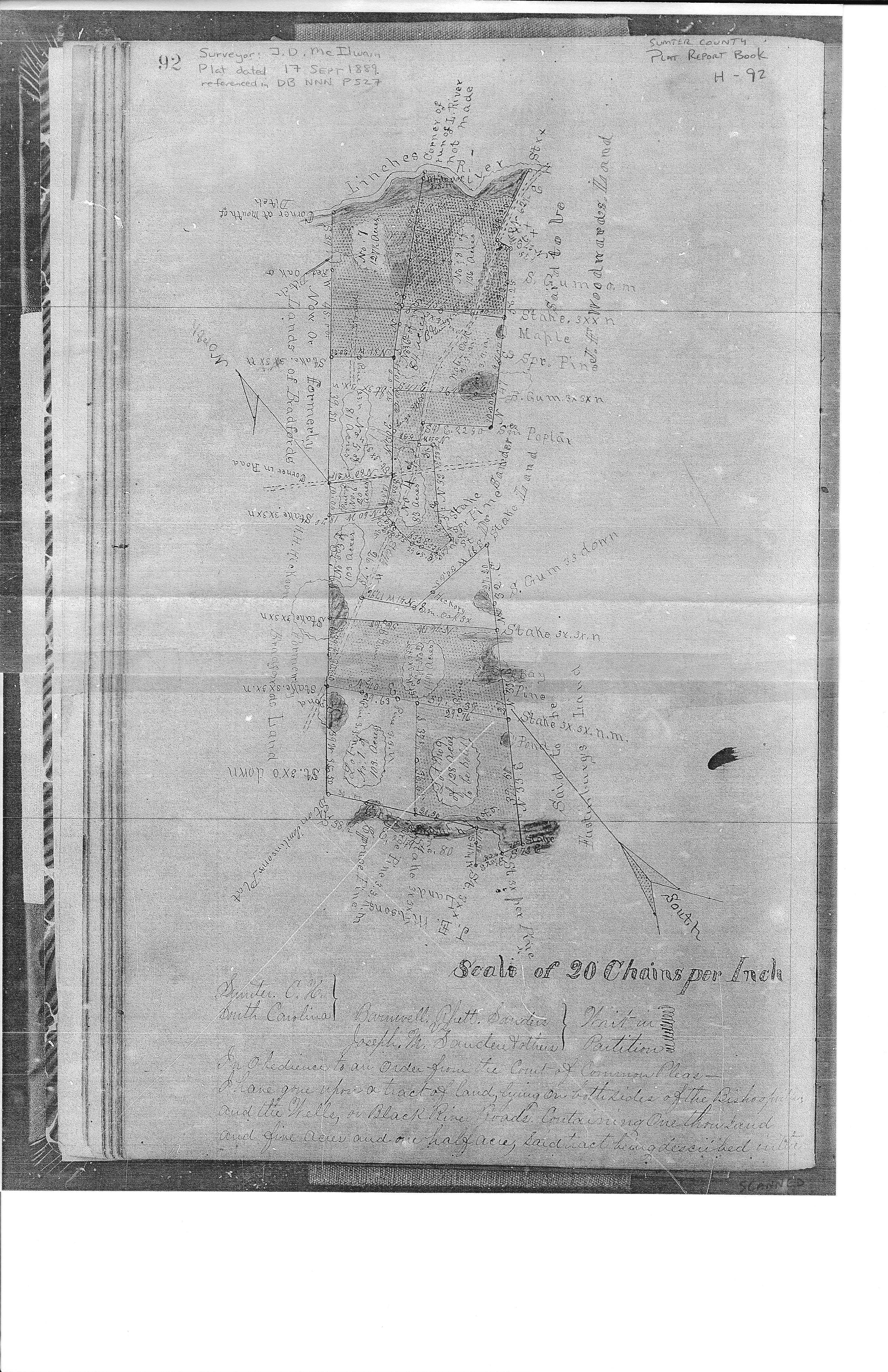 Sumter County Plat Book H, page 92  