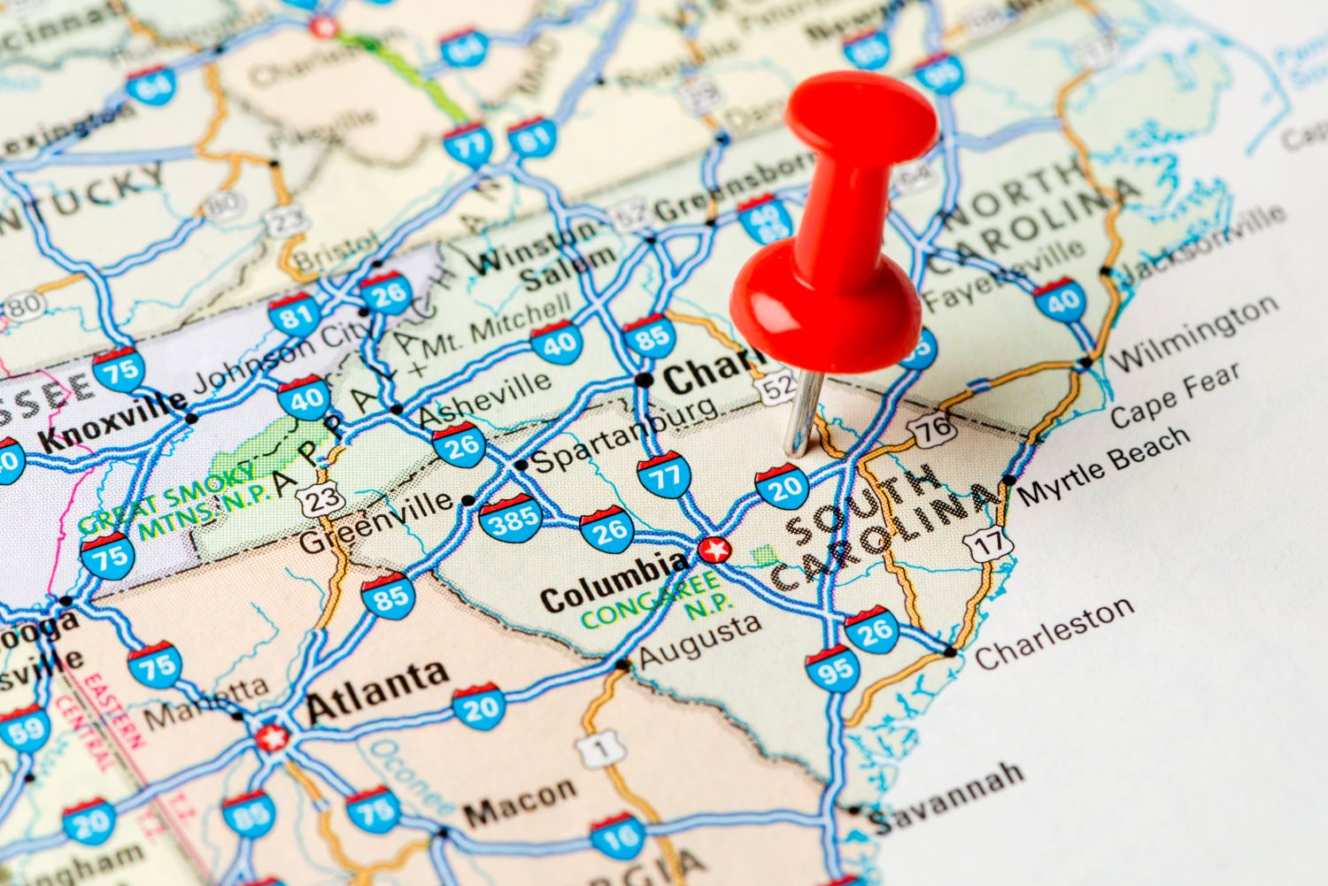 Map of South Carolina image