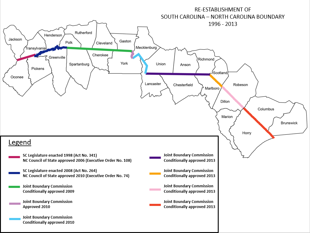 NC-SC Boundary Project Map graphic